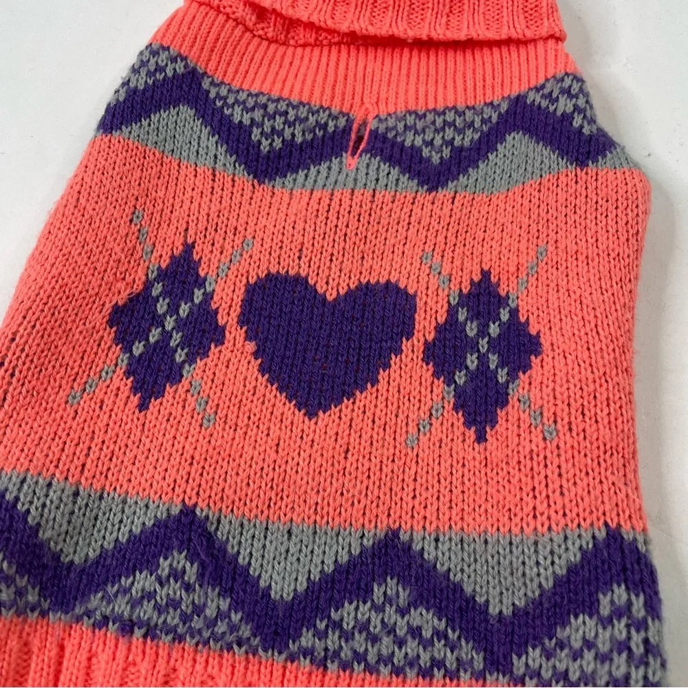 7x11” Small Knit Argyle Dog Sweater